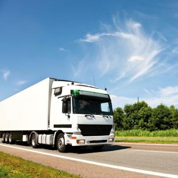 Logistics - articulated truck vehicle